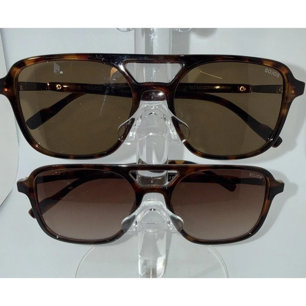 2-Pair SOJOS Retro Classic Aviator Polarized Sunglasses Unisex Tortoise Shades
